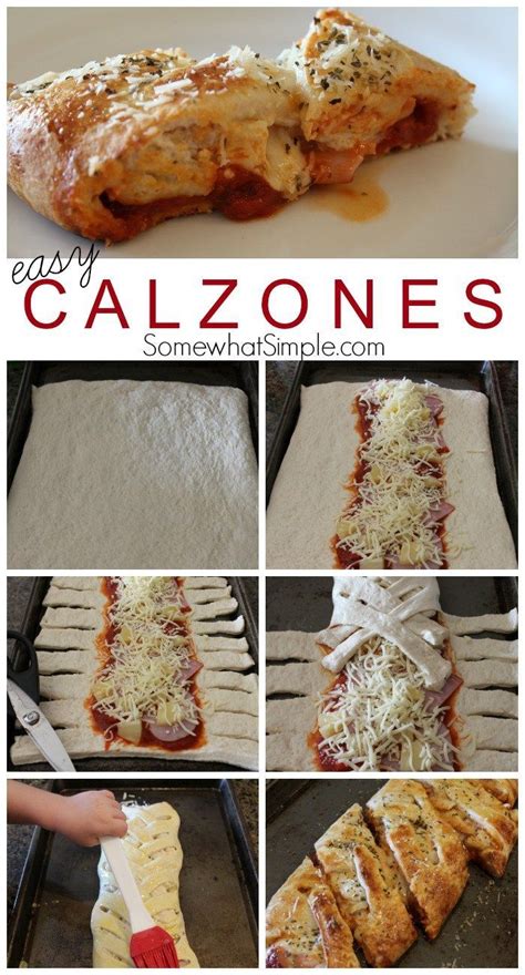 Easy Calzone Recipe Food Recipes Fast Dinners