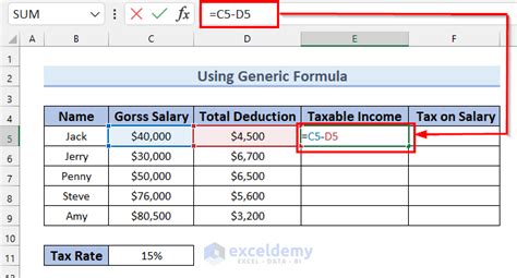 How To Calculate Income Tax On Salary With Example In Excel