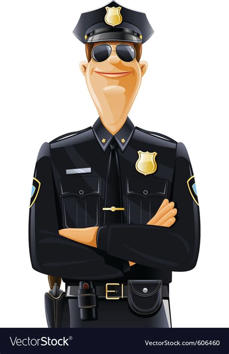 Policeman In Uniform Royalty Free Vector Image