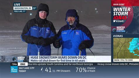 Mike Seidel Twc Toss From Jim Cantore Dc Snowstorm Youtube