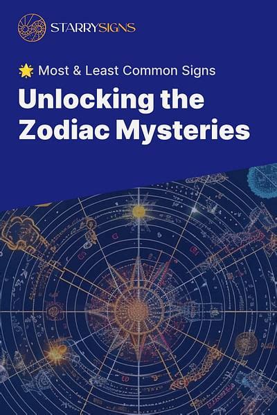Which Are The Most And Least Common Zodiac Signs