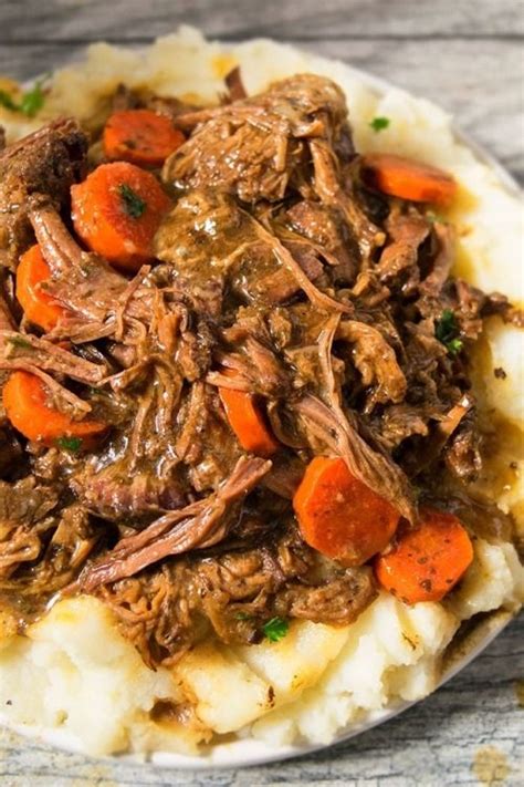 Top beef with potatoes and carrots. Instant Pot Pot Roast Recipe: https://onepotrecipes.com ...