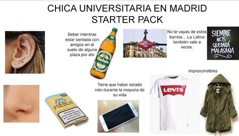 Pero ninguna de ellas será tan importante como la de almonte, en ontario, por su valor sentimental. Chica Universitaria en Madrid Starter Pack : Madrid