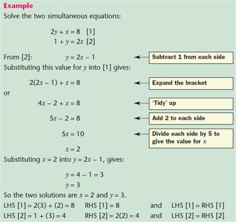 Simultaneous Equations Maths Gcse Revision
