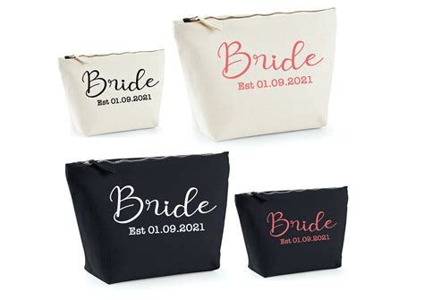 Personalised Bride Make Up Bag Bridal T Wedding Day Etsy Uk