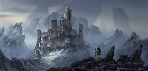 Snow Castle By Wang2dog On Deviantart Fantasy Castle Fantasy