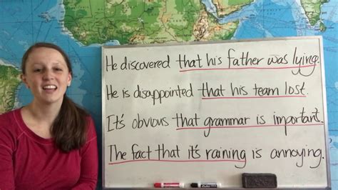 Check spelling or type a new query. Noun clauses with that - YouTube