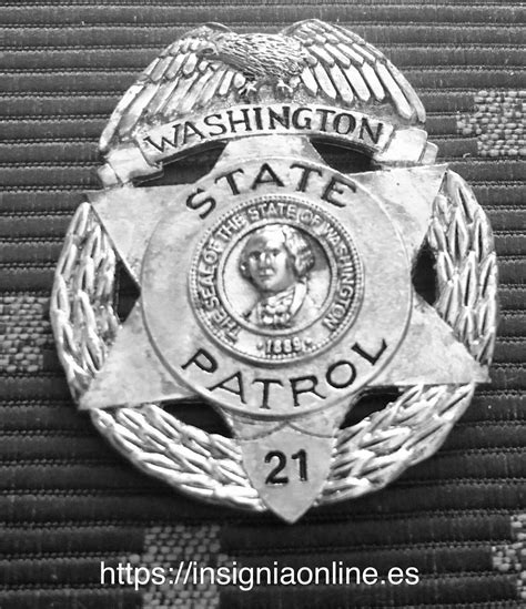 Washington State Patrol Badge Placas De Policía Insignias Policiales