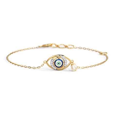 Buy Modish Evil Eye Pearl Bracelet Online Caratlane