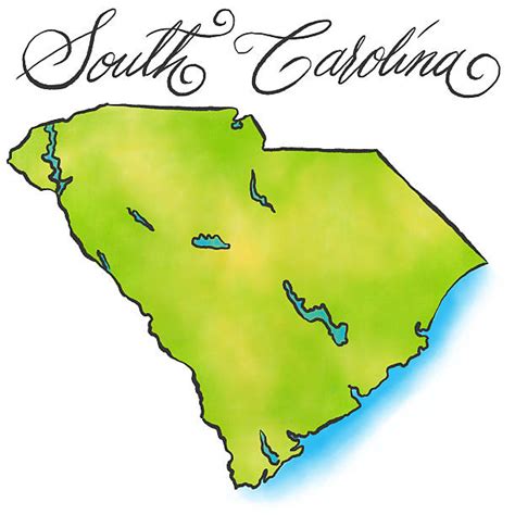 Royalty Free South Carolina Map Clip Art Vector Images And Illustrations