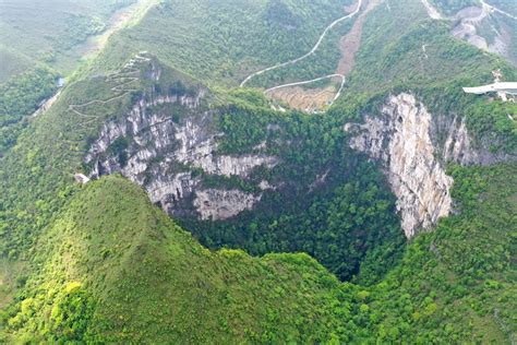 Forest Found Inside Massive Sinkhole In China The Washington Post