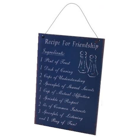 Recipe For A Happy Life Hanging Sign By British And Bespoke