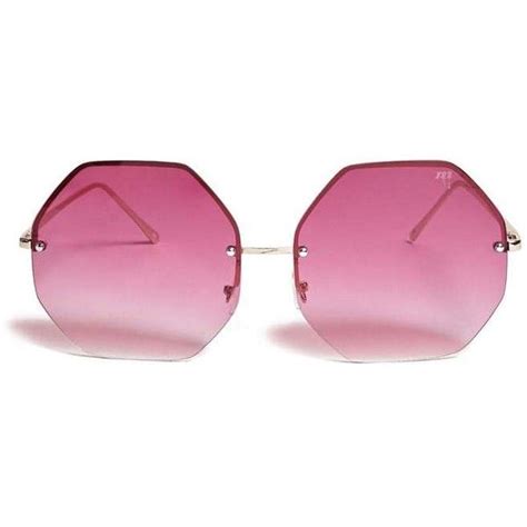 forever21 melt rimless octagon sunglasses 20 liked on polyvore featuring accessories eyewear
