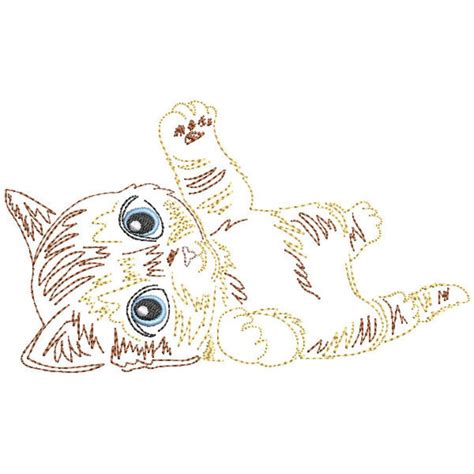 Cute Kittens 6inch 10 Machine Embroidery Designs Instant Etsy