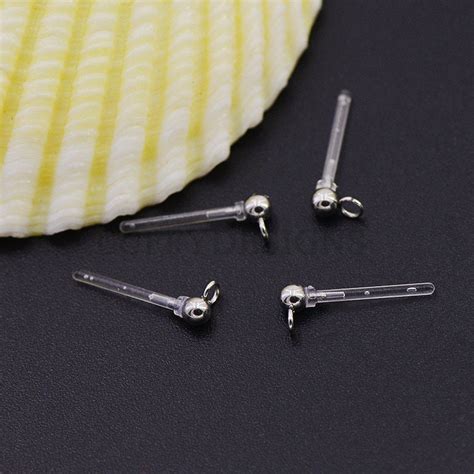 Pcs Invisible Earring Findings Studs With Backs Clear Etsy Ireland