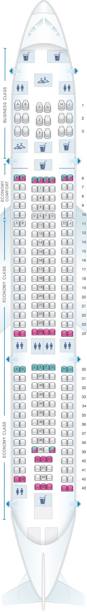 Mapa De Asientos Klm Airbus A330 200 Plano Del Avión Seatmaestroes