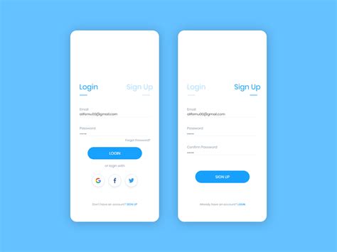 Login And Sign Up Page Ui By Alif Emu On Dribbble