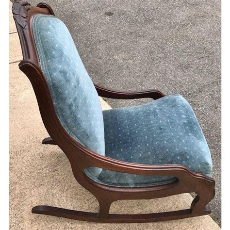 Antique Victorian Walnut Grape Carved Rocking Chair Chairish