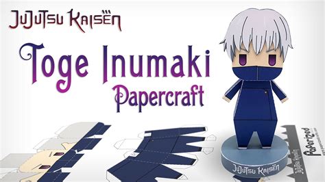 Jujutsu Kaisen Toge Inumaki Papercraft Paperized Crafts Anime Paper