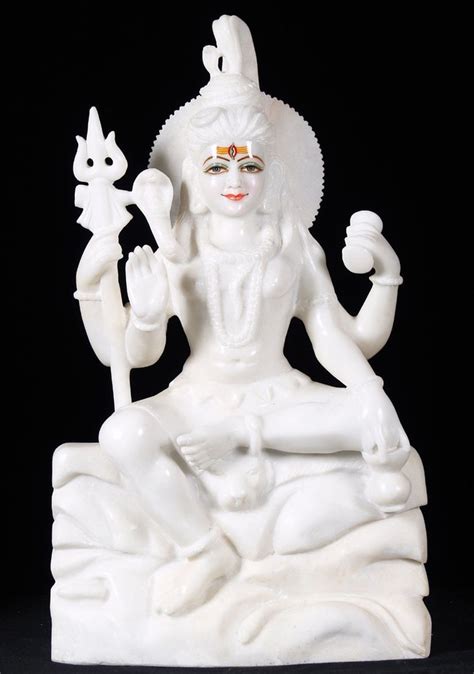 Hindu Marble White Shiva Statue For Worship Size Min 12 Inch To 150