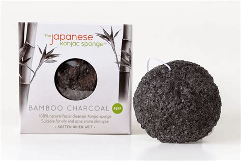 Japanese Konjac Sponge Is A Activated Bamboo Charcoal Natural Facial