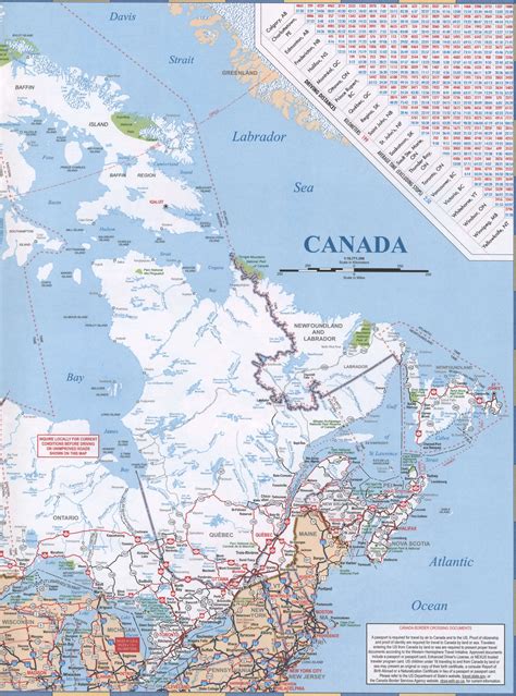 Road Map Of United States And Canada Map Of World