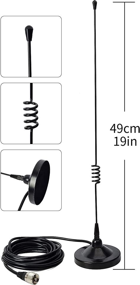 Uayesok Dual Band Magnetic Mount Mobile Antenna 2m70cm Vhfuhf Heavy