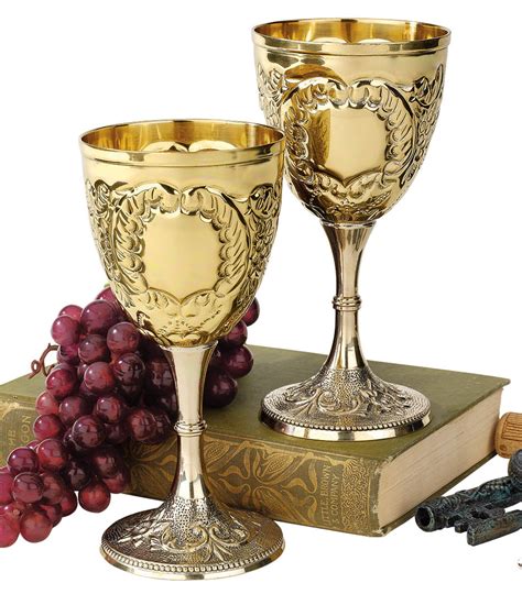 Renaissance King S Royal Chalice Embossed Brass Goblet