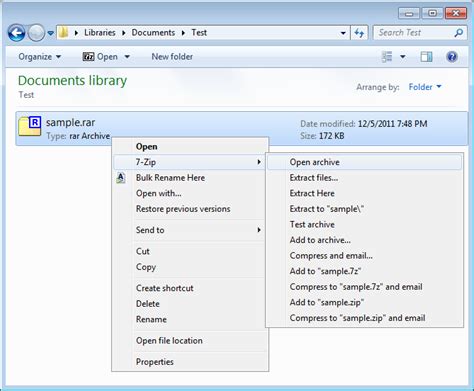 How To Openunzipextract Rar Files With Freeware On Windows