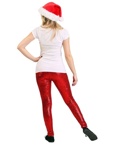 women s tipsy elves red sequin leggings