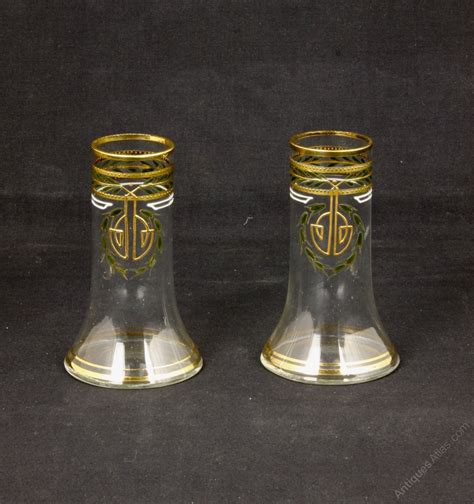 Antiques Atlas Pair Art Nouveau Theresienthal Glass Vases C1910