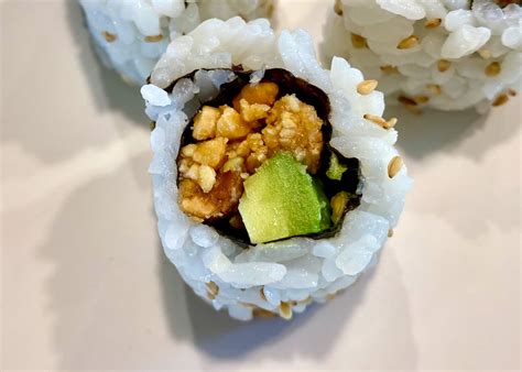 Peanut Avocado Sushi Roll Vegan Pebbles And Toast