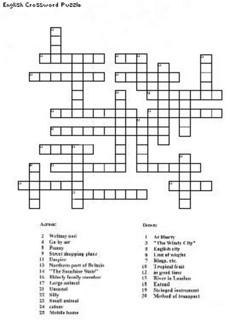 Crossword Puzzle Generator Free Printable
