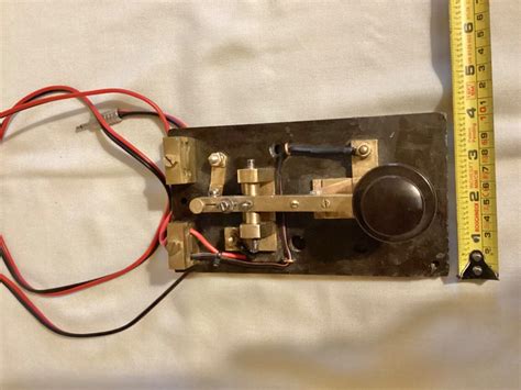 Antiquevintage C1920s Bakelite And Brass Morse Code Keytelegraph