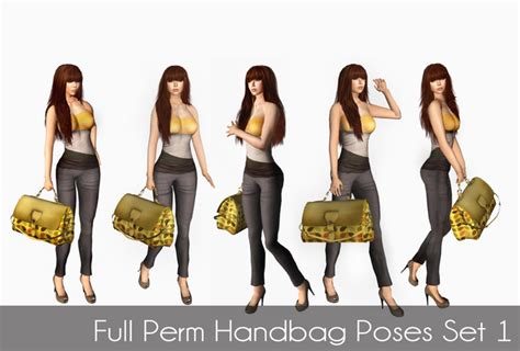 Second Life Marketplace Full Perm Handbag Pose Set 1