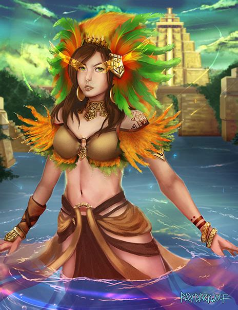 Aztec Goddess By Raydarkwolf On Deviantart