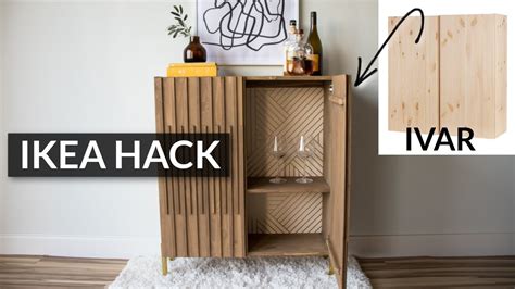 Diy Bar Cabinet Ikea Ivar Hack Youtube