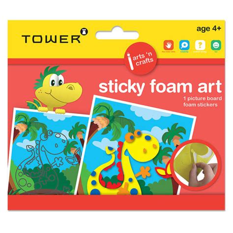 Sticky Foam Art Dinosaur Ttsfa002 157 X 180mm Tower Kids