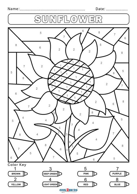 Free Color by Number Worksheets | Cool2bKids | Fall color by number