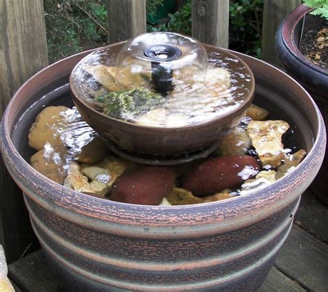 Easy Water Fountain Made With Large Plastic Planter Orchid Flower Pot