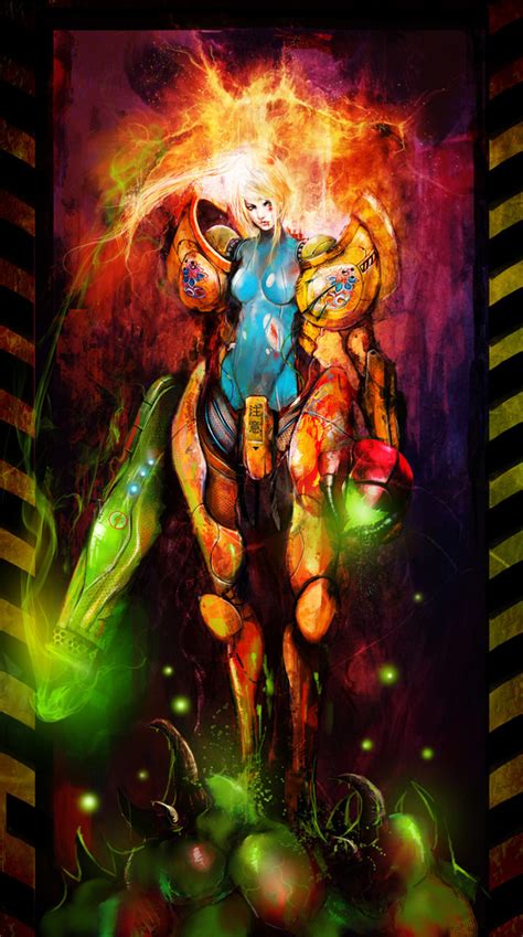 Gnarly Metroid Fan Art Shows Wounded Samus Wounds My