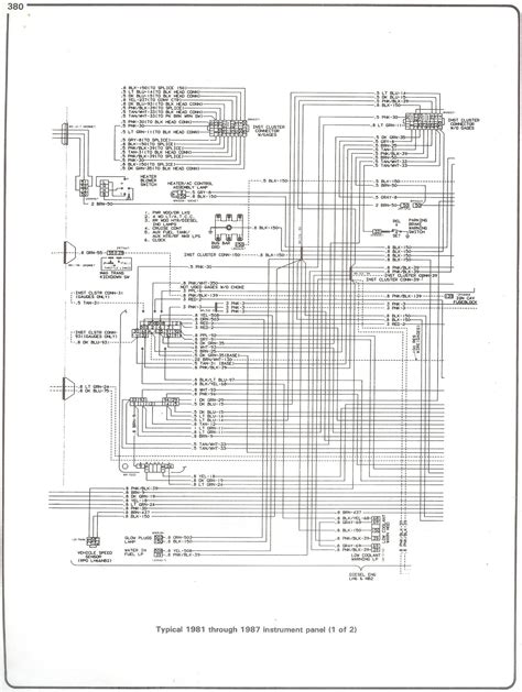 I need information on what color the wires are for their turn signals and brake lights and. 81 87 Instrument Pg1 At 1986 Chevy Truck Wiring Diagram | Carros