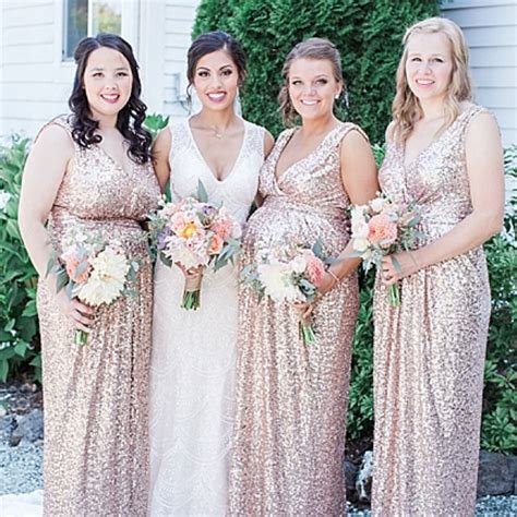 Bridesmaid Dresses Your Pregnant Friends Can Wear Rose Gold