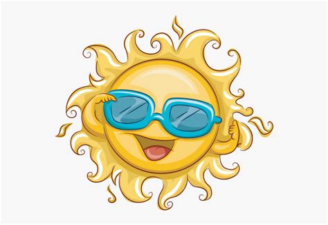 Cartoon Sun Wearing Sunglasses Free Transparent Clipart Clipartkey