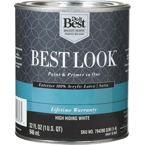 Best Look 100 Acrylic Latex Paint And Primer In One Satin Exterior House