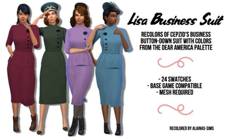 Sims 4 Lisa Business Suit Simblreen T 2 The Sims Game