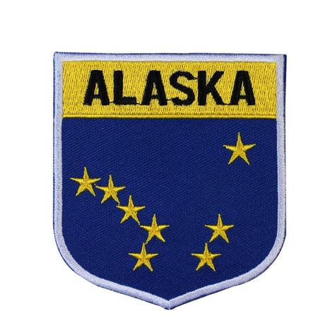 State Of Alaska Ak Shield Flag Embroidered Applique Patch