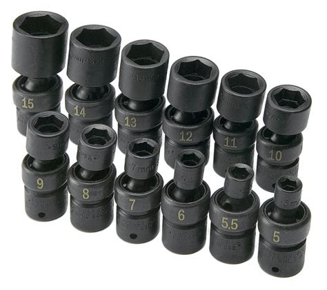 Sk Professional Tools Impact Socket Set Alloy Steel Black Oxide