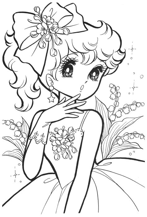 Vintage Shojo Coloring Book P2 Coloring Pages For Girls Cool