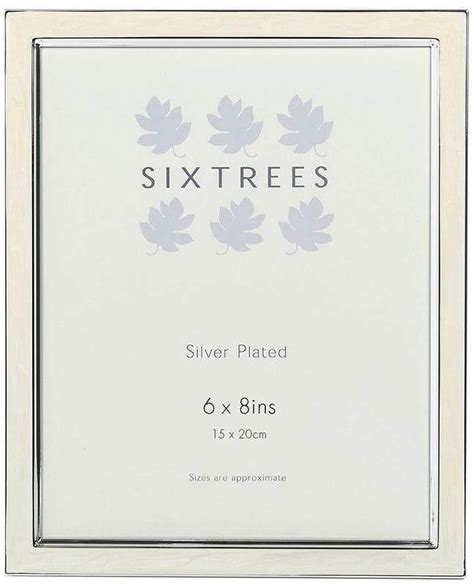 Sixtrees Zurich Frame White Enamelsilver 6 X 8 Photo Frames Barbours